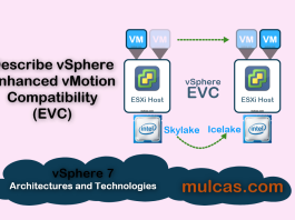 Describe vSphere Enhanced vMotion Compatibility (EVC)