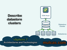 Describe datastore clusters
