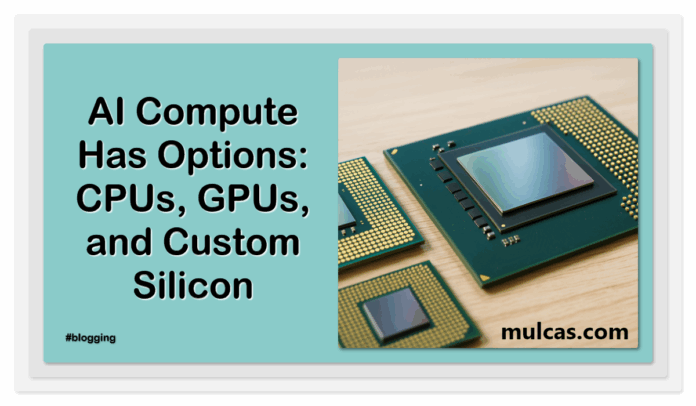 AI Compute Has Options- CPUs, GPUs, and Custom Silicon